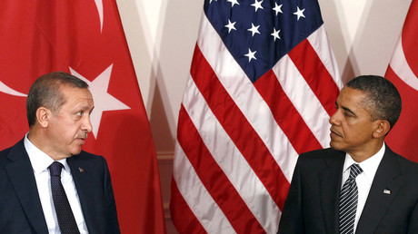U.S. President Barack Obama and Turkish President Tayyip Erdogan (L). © Kevin Lamarque 
