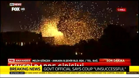 SKY LIVE COUP IN TURKEY. TWO EXPLOSIONS HIT PARLIAMENT. ATATURK AIRPORT EXPLOSIONS5